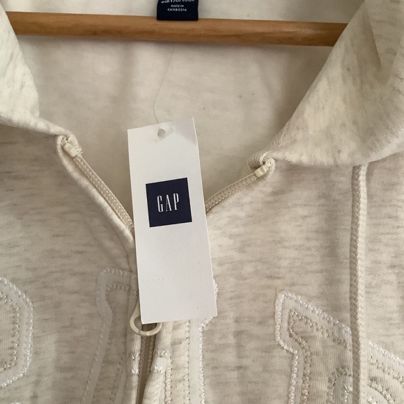 Ladies The Gap zip up hoodie cream xl new with tags - Picture 5 of 5
